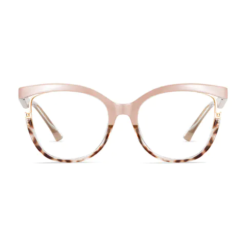 Oval Pink/Tortoiseshell Eyeglasses