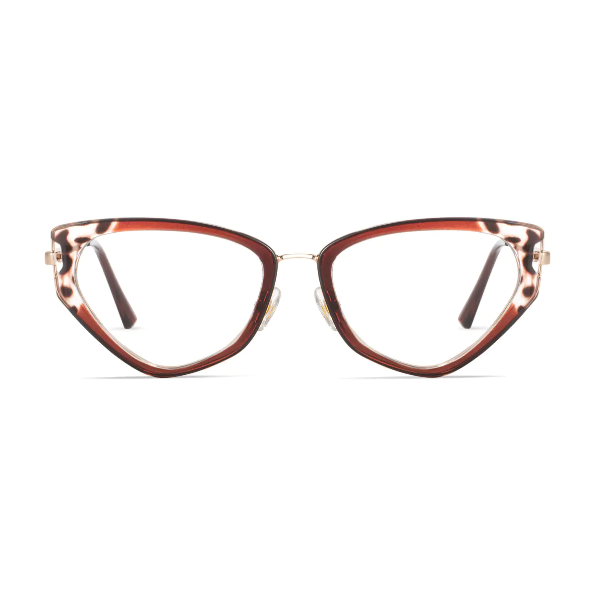 Geometric Brown/Tortoiseshell Eyeglasses