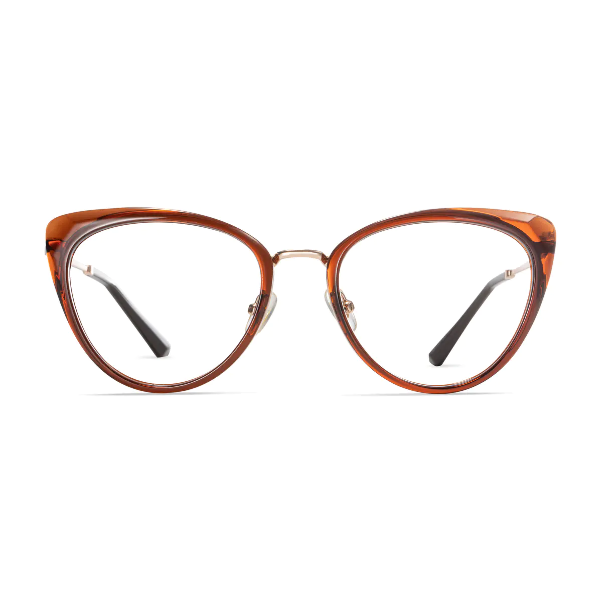 Cat-eye Transparent Amber Eyeglasses