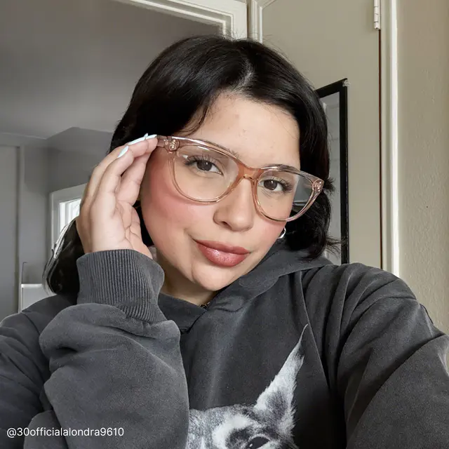 Cat-eye Transparent Amber Eyeglasses