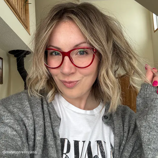 Cat-eye Transparent Red Eyeglasses