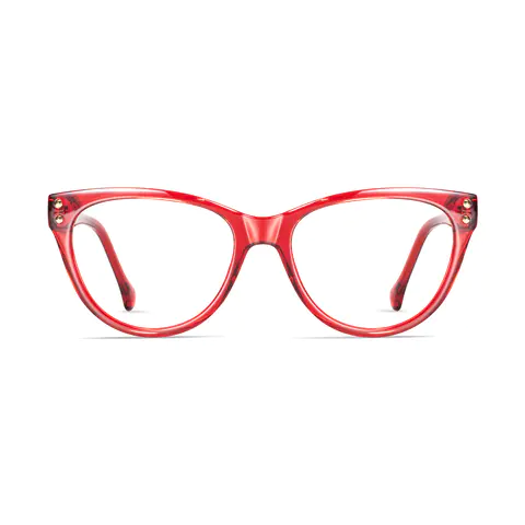 Cat-eye Transparent Red