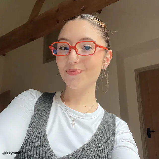 Rectangle Orange Eyeglasses