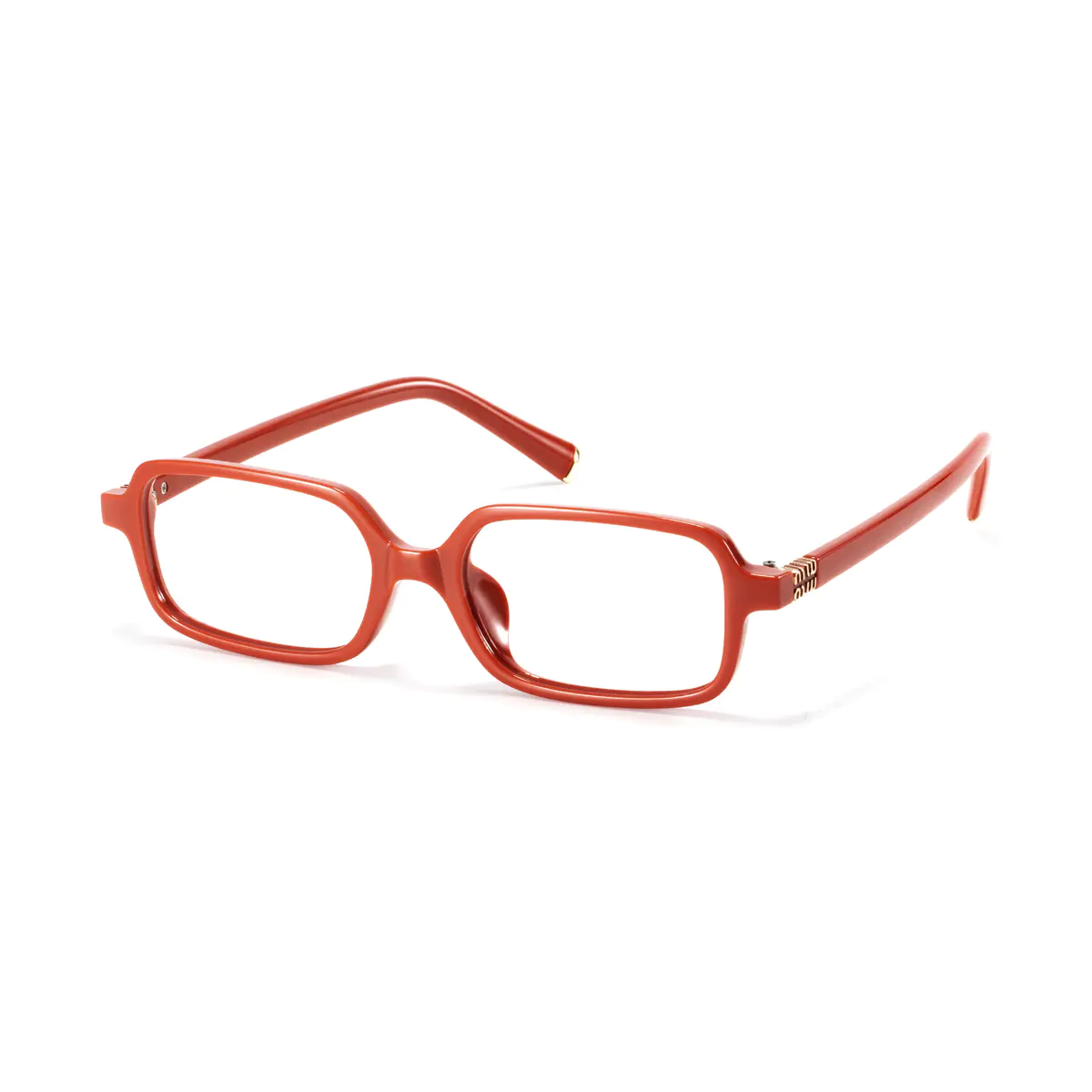 Rectangle Orange Eyeglasses