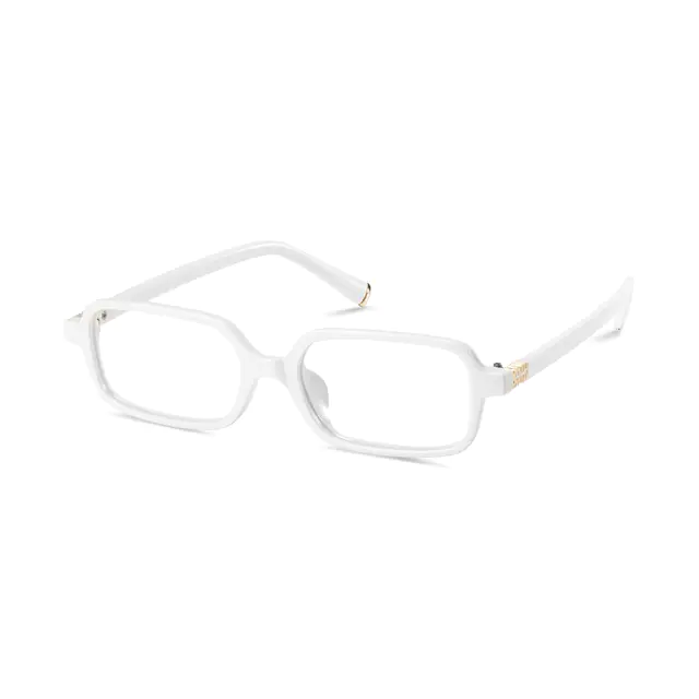 Rectangle White Eyeglasses