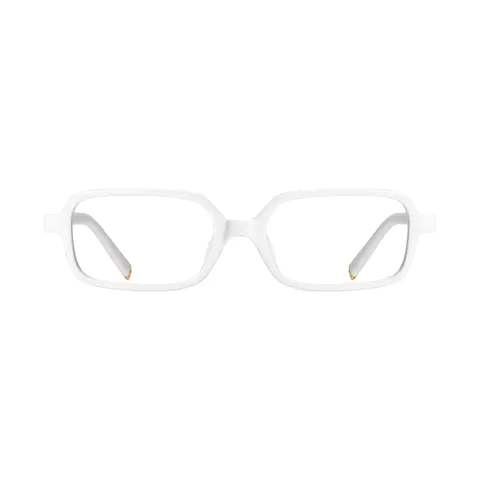 Rectangle White Eyeglasses