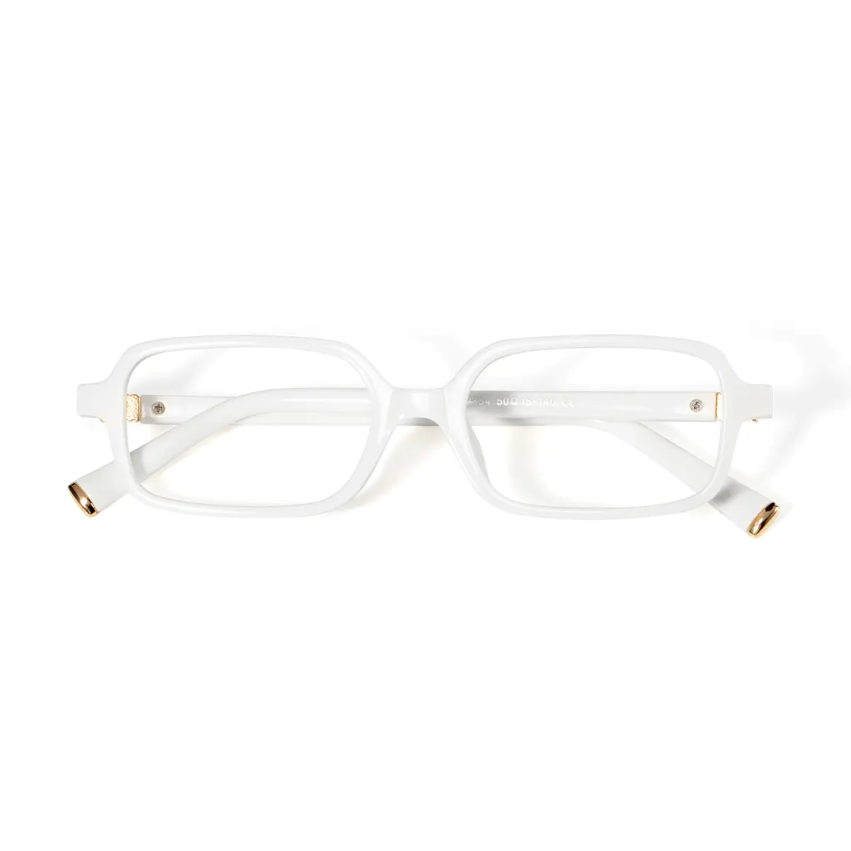 Rectangle White Eyeglasses