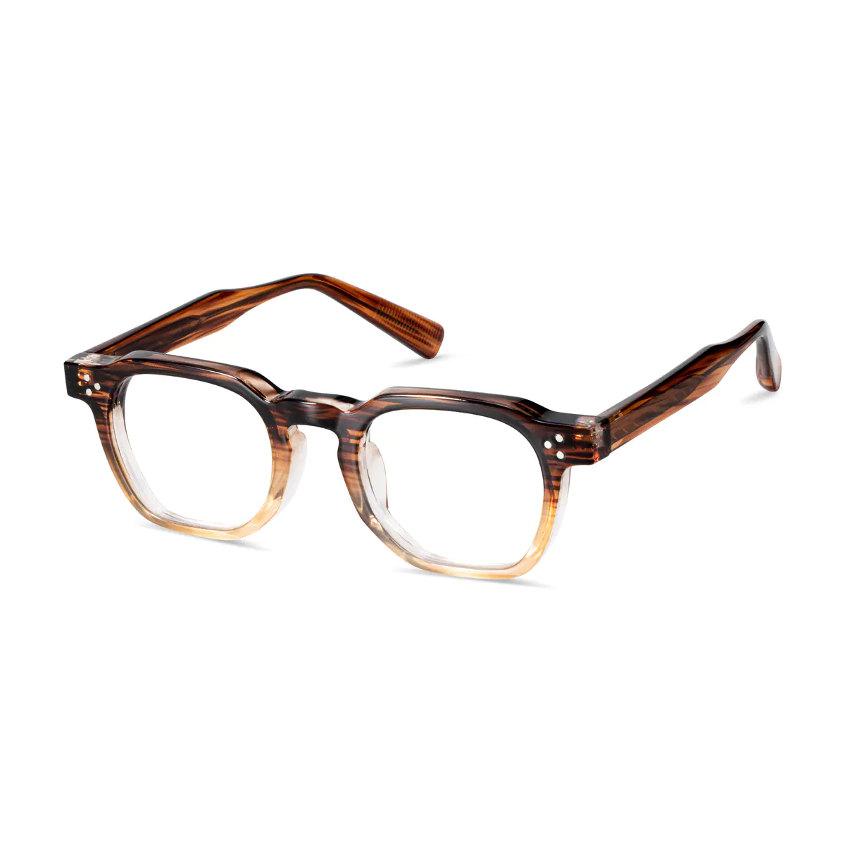 Oval Wood Eyeglasses