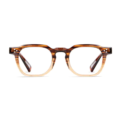 Oval Wood Eyeglasses