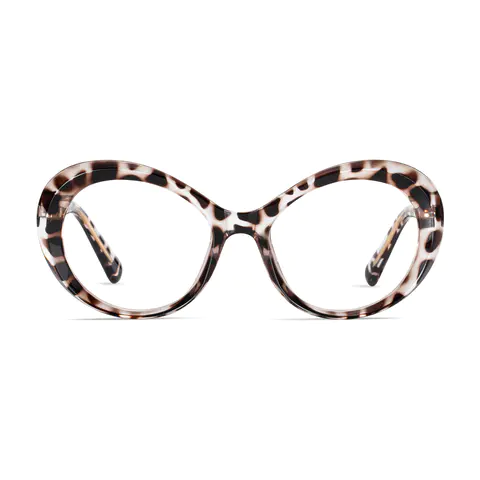 Oval Tortoiseshell/Clear Eyeglasses
