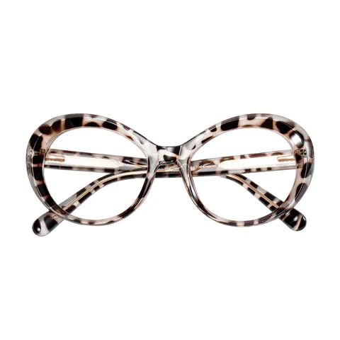 Oval Tortoiseshell/Clear Eyeglasses