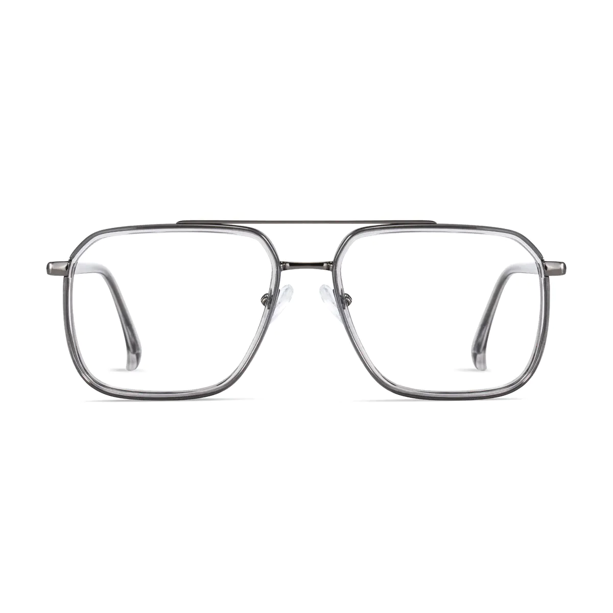 Aviator Transparent Gray Eyeglasses