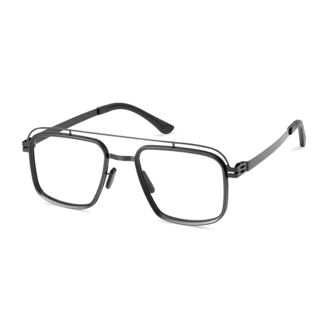 Aviator Matte Black Eyeglasses