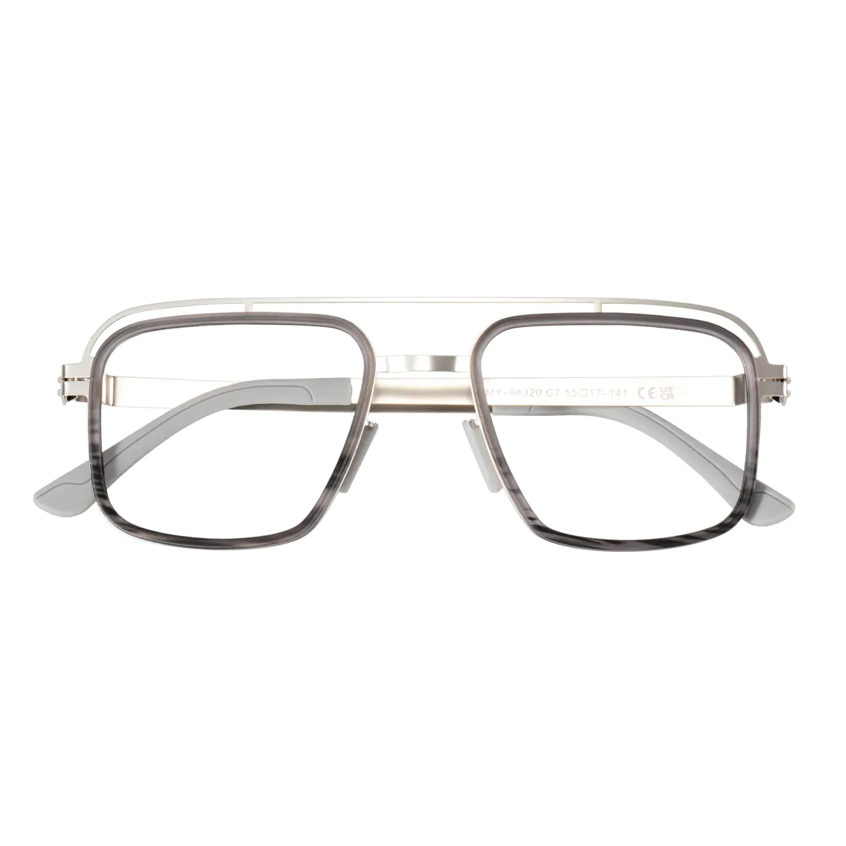 Aviator Silver Eyeglasses