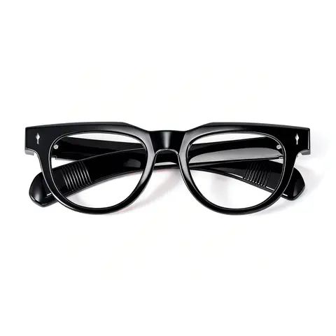 Oval Black Eyeglasses
