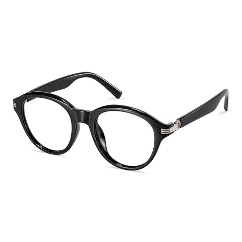 Oval Black Eyeglasses