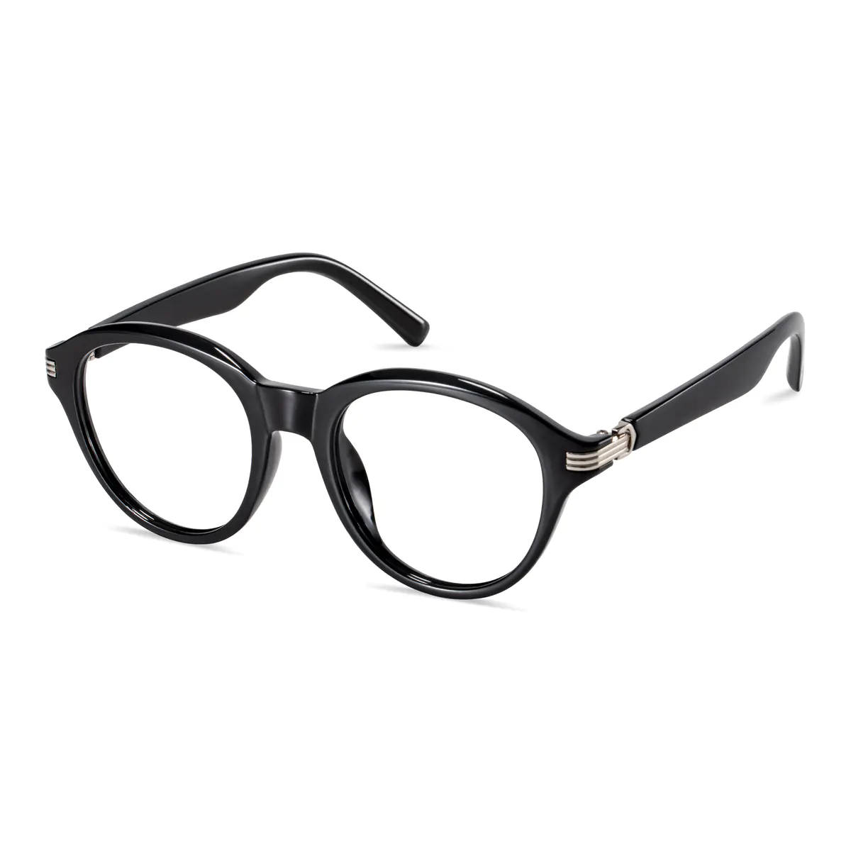 Oval Black Eyeglasses