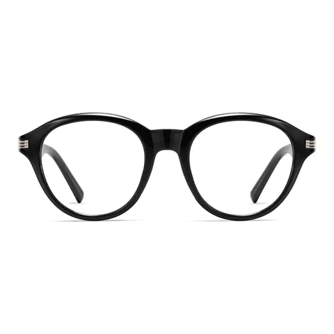 Oval Black Eyeglasses