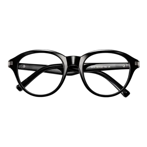 Oval Black Eyeglasses