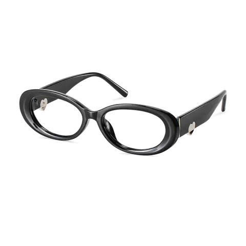 Oval Black Eyeglasses