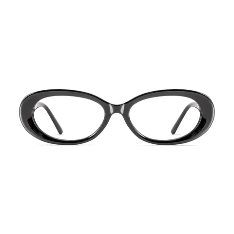 Oval Black Eyeglasses