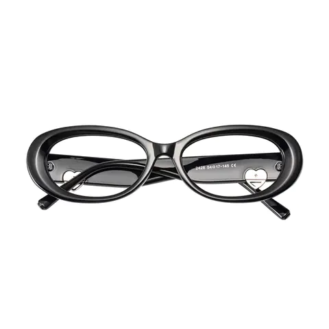 Oval Black Eyeglasses