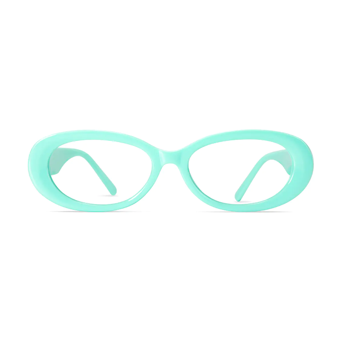 Oval Green Eyeglasses