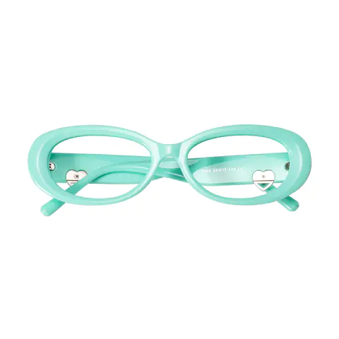 Oval Green Eyeglasses