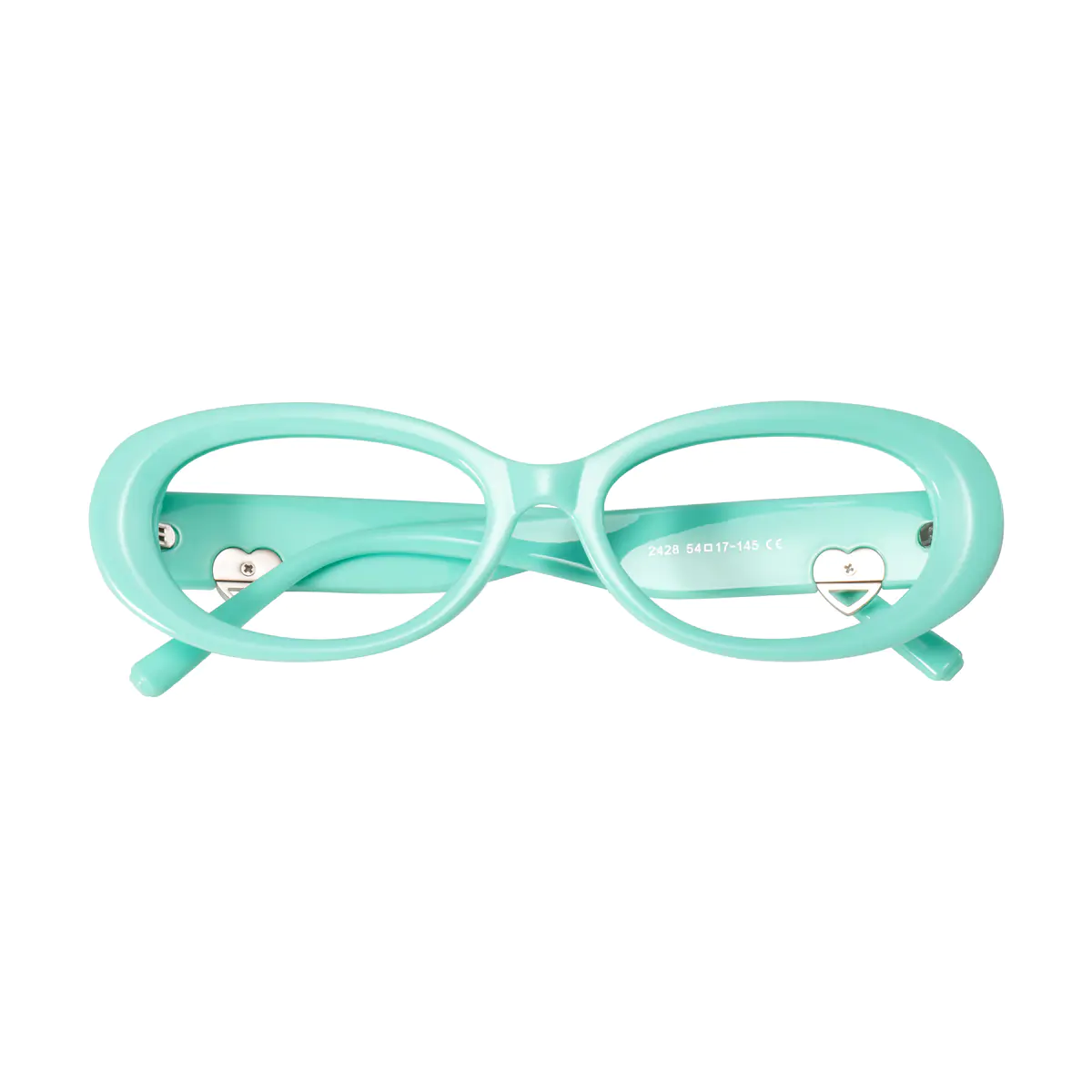 Oval Green Eyeglasses