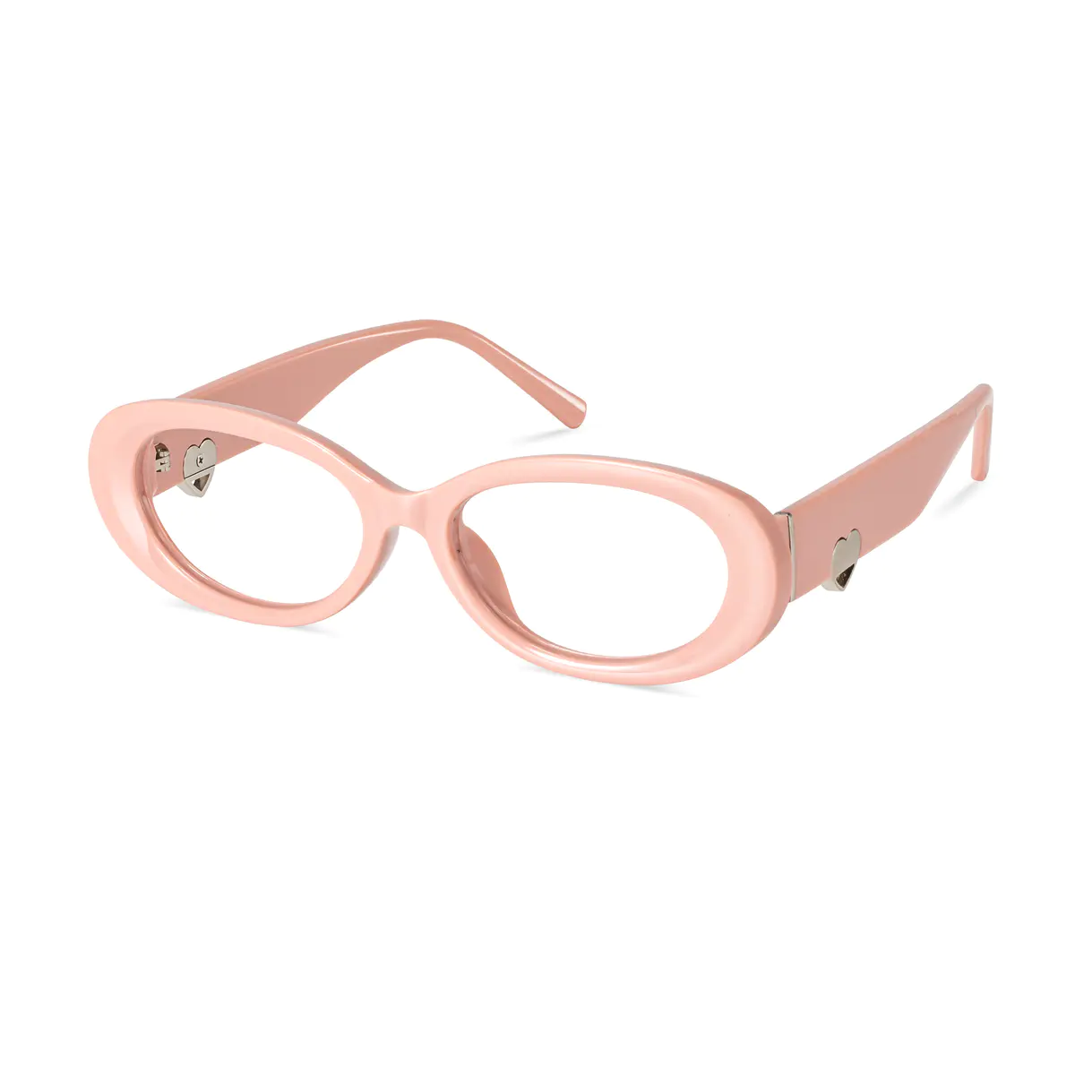Oval Pink Eyeglasses