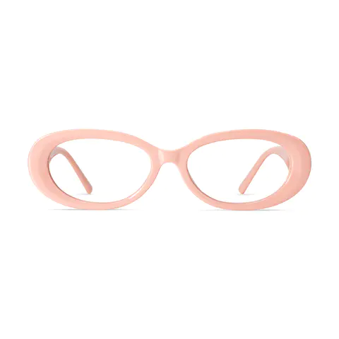 Oval Pink Eyeglasses