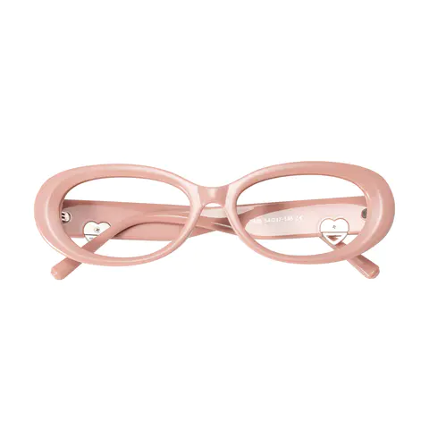 Oval Pink Eyeglasses