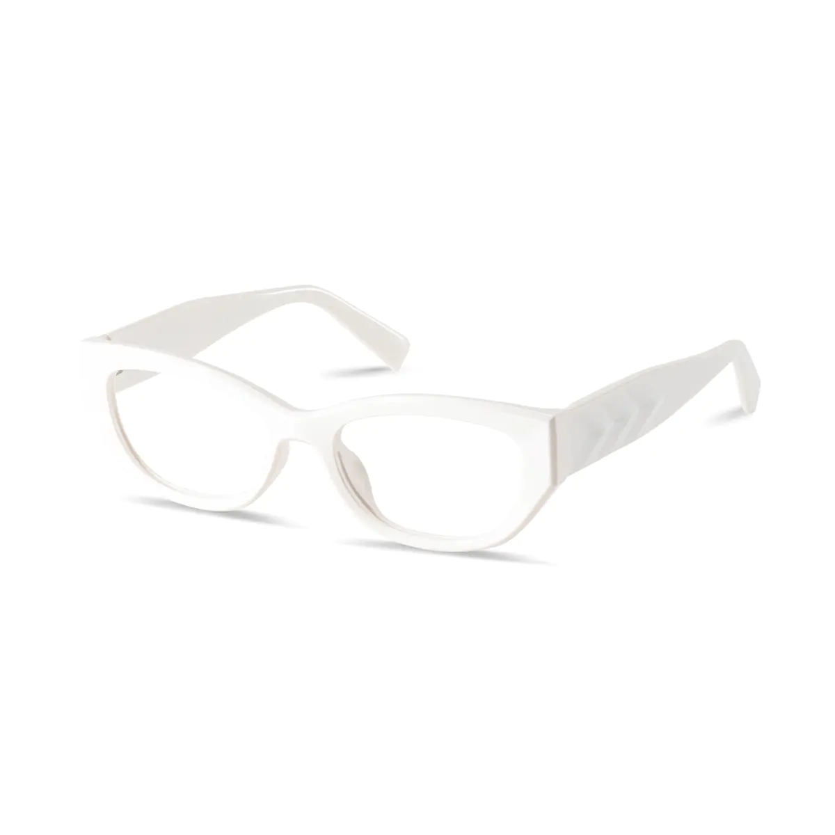Rectangle White Eyeglasses