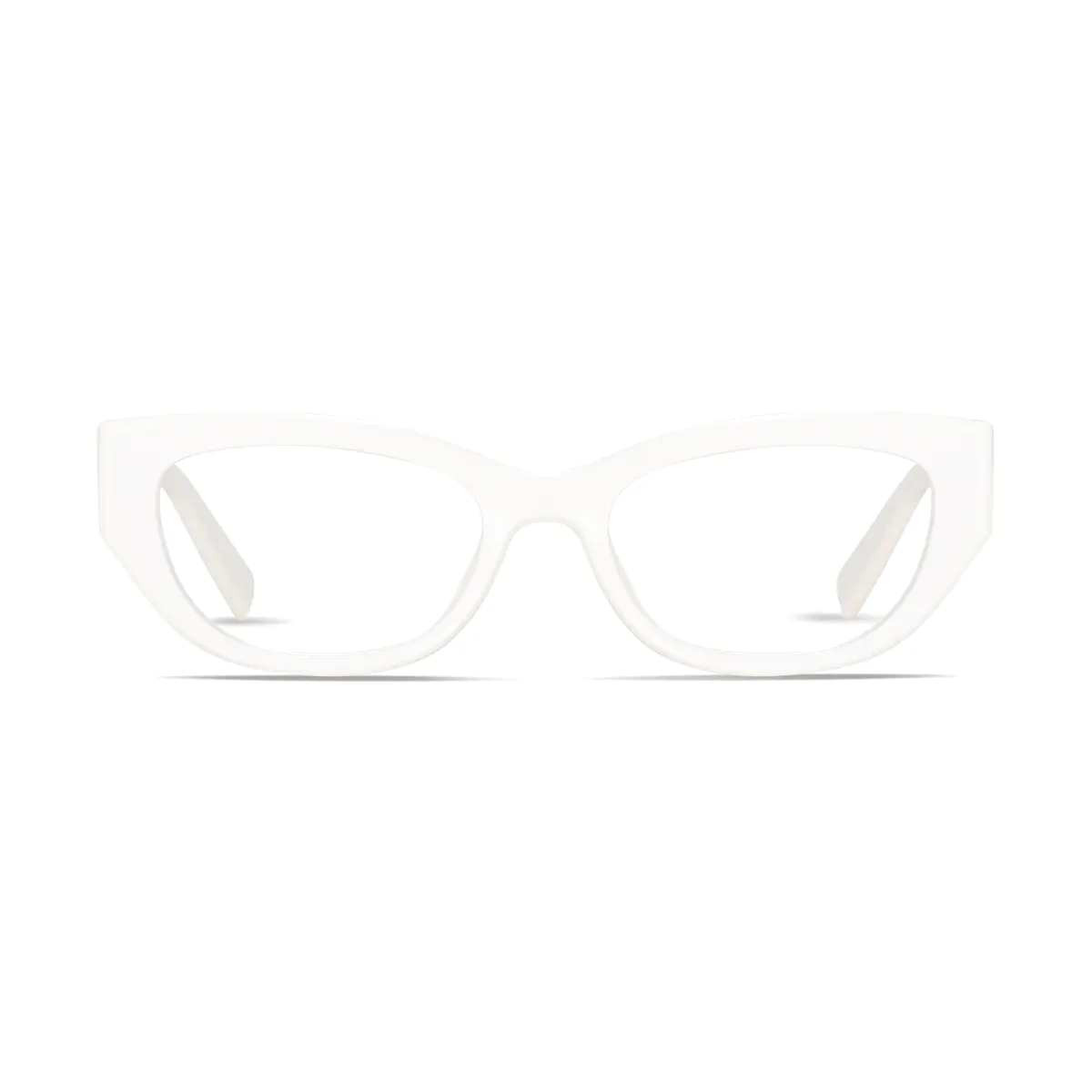 Rectangle White Eyeglasses
