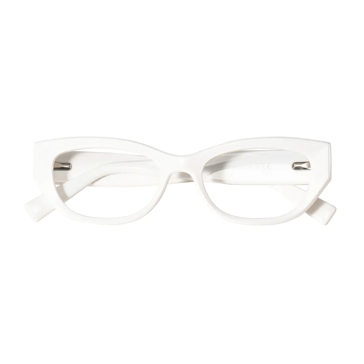 Rectangle White Eyeglasses