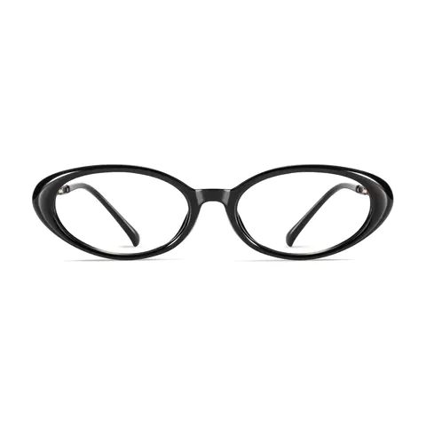 Oval Black Eyeglasses