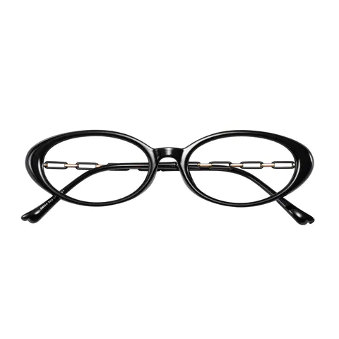 Oval Black Eyeglasses
