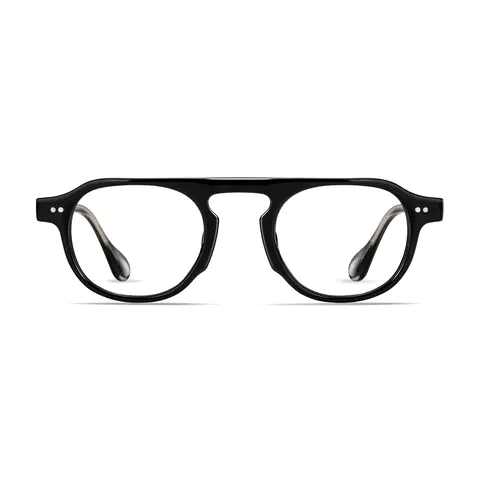Round Black Eyeglasses