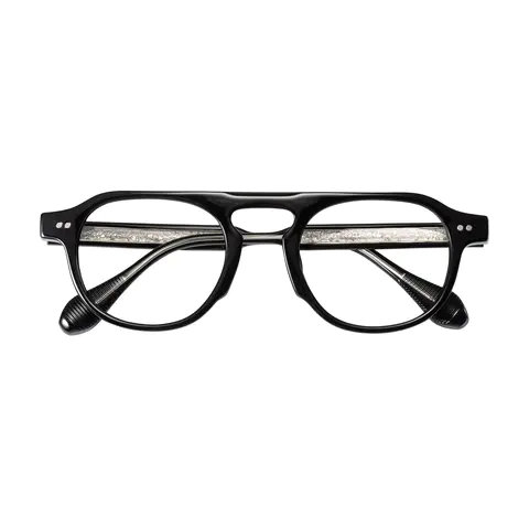 Round Black Eyeglasses