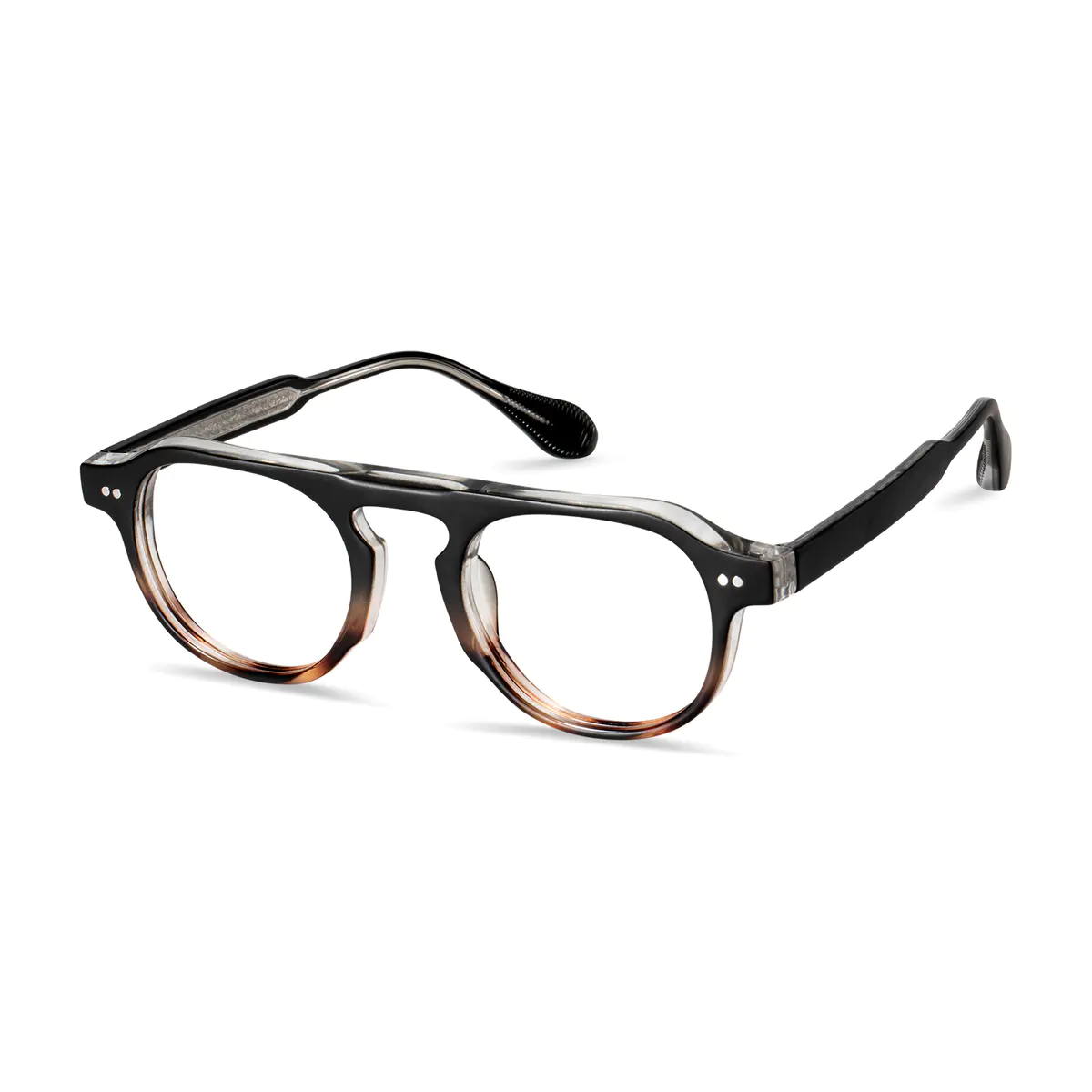 Round Black/Tortoiseshell Eyeglasses