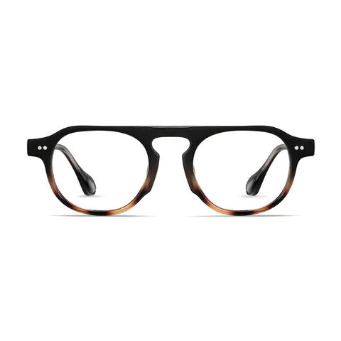 Round Black/Tortoiseshell Eyeglasses