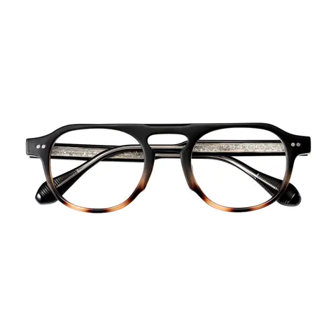 Round Black/Tortoiseshell Eyeglasses