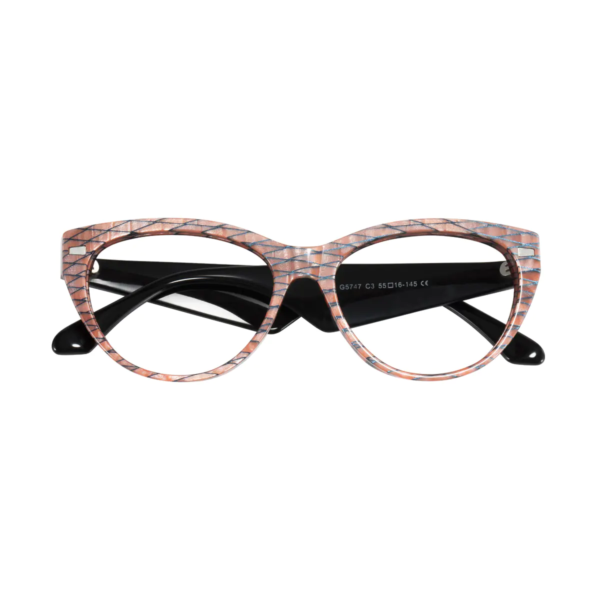Cat-eye Pink/Blue Eyeglasses
