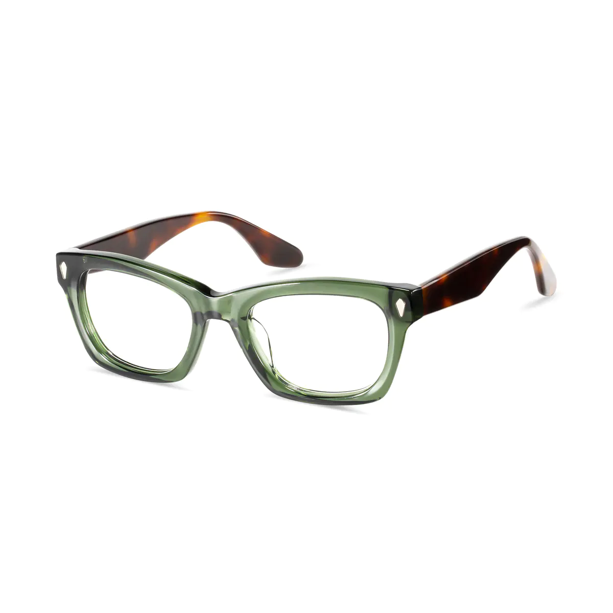 Rectangle Green Eyeglasses