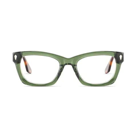 Rectangle Green Eyeglasses