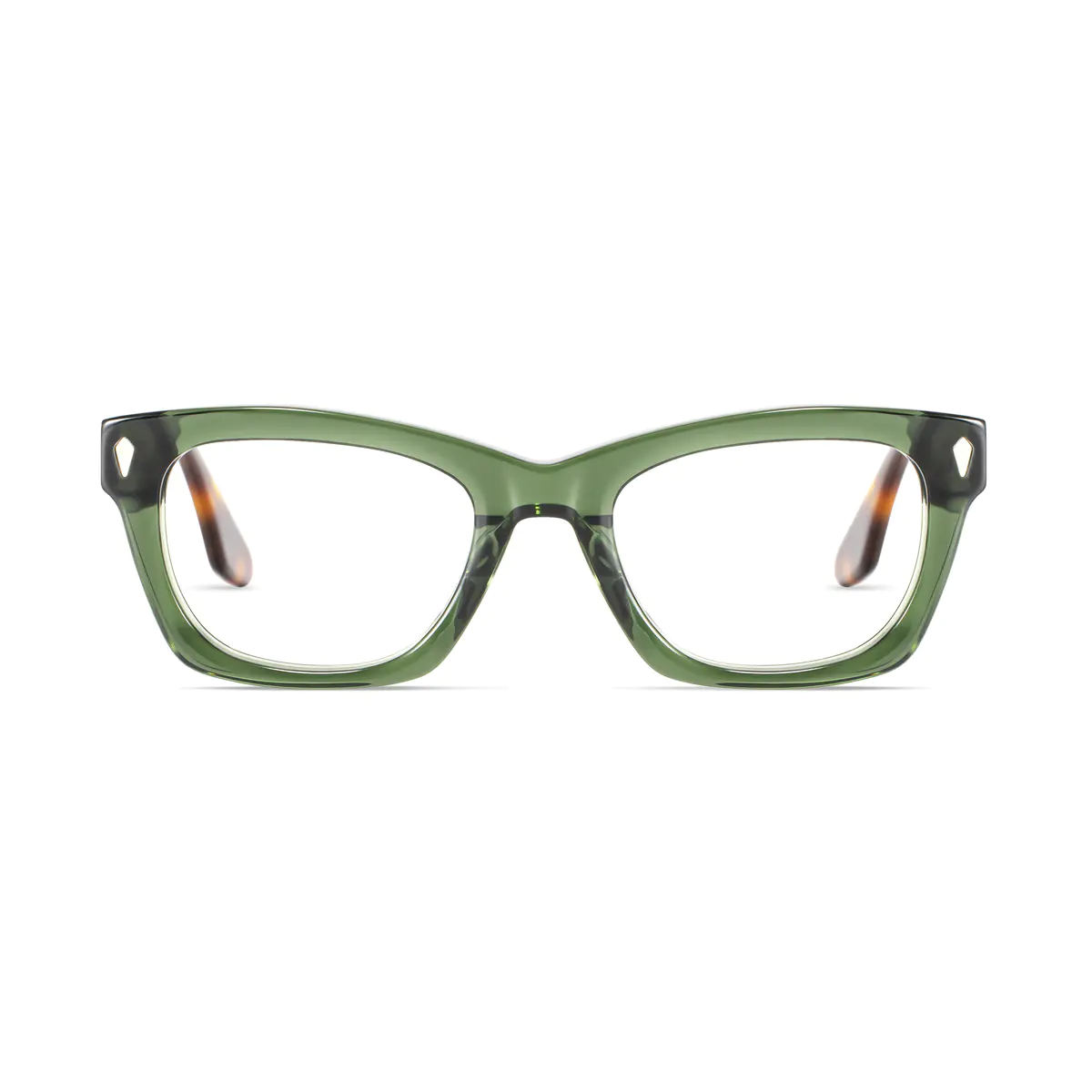 Rectangle Green Eyeglasses