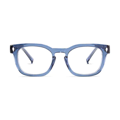 Oval Blue Eyeglasses