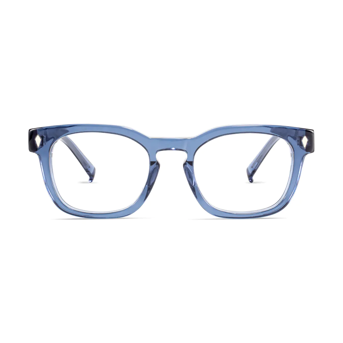 Oval Blue Eyeglasses