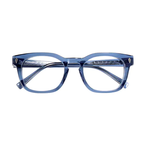 Oval Blue Eyeglasses