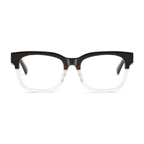 Rectangle Tortoiseshell/Clear Eyeglasses